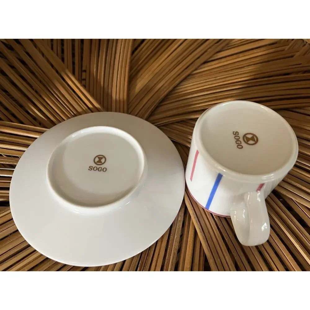 Vintage Emilio Pucci Tea Set 2 Saucer 2 Cups Rare Japan